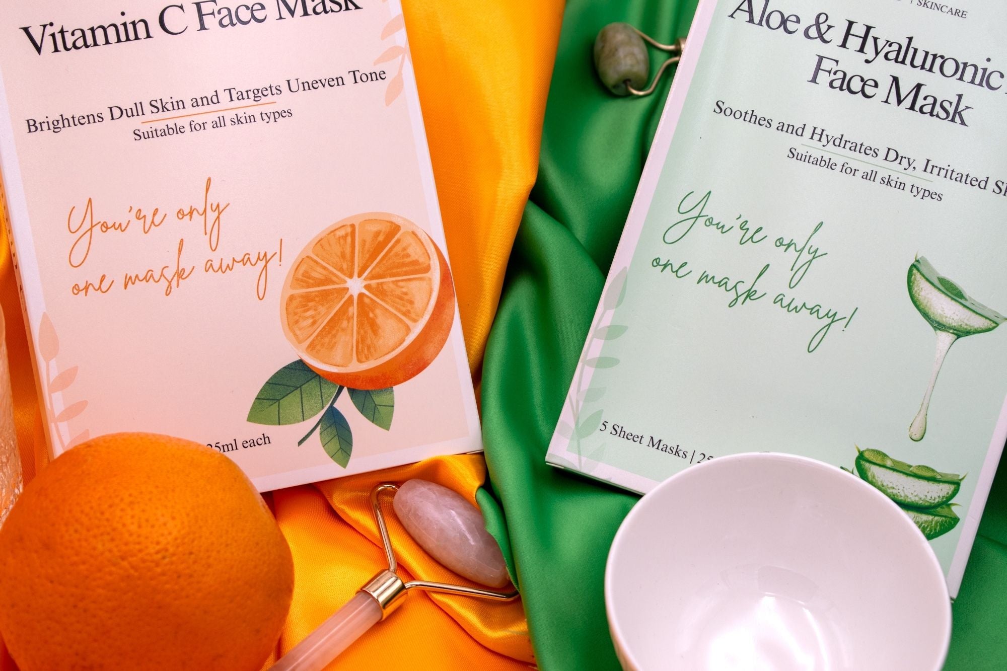10-Mask Super Saver Combo (5 Aloe + 5 Vitamin C Masks) NJ SkinCare